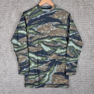 ORIGIN Mens Compression Shirt Tiger Stripe Camo Long Sleeve Shirt XL Performance